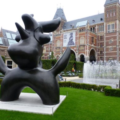 24/3/2015 visite des jardins du Rijksmuseum, exposition de Joan Mirò